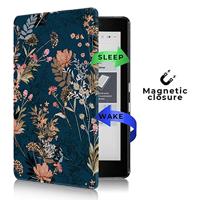 Lunso - Kobo Aura Edition 2 hoes (6 inch) - Vegan Saffiano Leren sleep cover - Urban Park - thumbnail