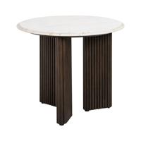 Richmond Bijzettafel 'Mayfield' Mangohout en marmer, 55cm - thumbnail