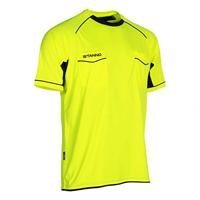 Stanno 429001 Bergamo Referee Shirt k.m. - Neon Yellow-Black - M - thumbnail
