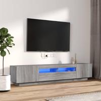 2-delige Tv-meubelset met LED bewerkt hout grijs sonoma eiken - thumbnail