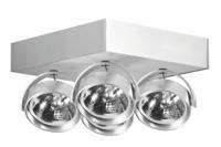 Artdelight 12 volt opbouwspotDutchess 4-lichts, grijs - QR 0004 SQ ALU - thumbnail