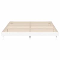 Bedframe bewerkt hout wit 140x200 cm - thumbnail