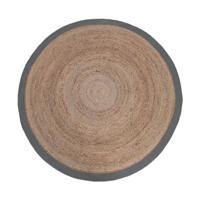 LABEL51 Vloerkleed 'Jute' 180 cm, kleur Naturel/Grijs - thumbnail