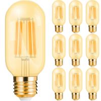 Voordeelpak 10x Amber LED Filament Lamp E27 - Zeer Warm Wit 4W - thumbnail