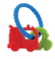 Nuby Bijtring Junior 19,6 Cm Siliconen Blauw - thumbnail