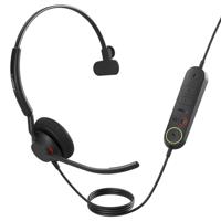 Jabra Engage 40 bedrade mono headset met inline call control, noise cancelling-technologie en USB-A kabel - werkt met alle toonaangevende Unified Communication-platforms zoals Zoom, Unify - zwart - thumbnail
