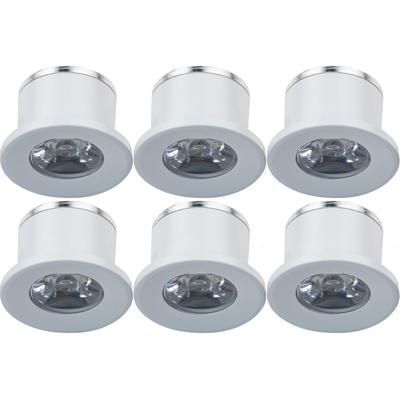 Velvalux LED Veranda Spot Inbouwverlichting 6-Pack - 1W Natuurlijk Wit