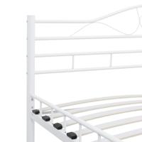 Bedframe metaal wit 160x200 cm - thumbnail