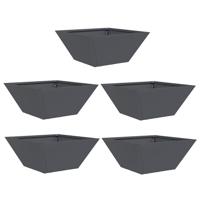 VidaXL Tuin bloempot 5 pcs antraciet 35 x 35 x 15 cm koudgewalst staal - thumbnail