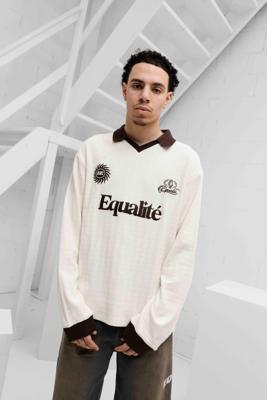 Equalité Ash Knit Longsleeve Polo Heren Gebroken Wit - Maat S - Kleur: Gebroken Wit | Soccerfanshop