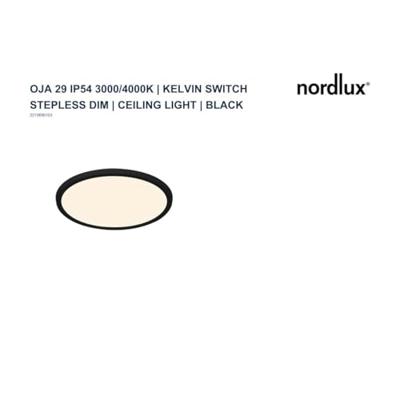 Nordlux PlafondlampOja zwart Ø 29,4cm - instelbaar - 17W - 2210656103