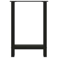 Salontafelpoten 2 st 60x(72-73) cm staal zwart - thumbnail