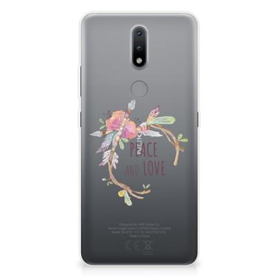 Nokia 2.4 Telefoonhoesje met Naam Boho Text Nokia 2.4 Telefoonhoesje met Naam Boho Text