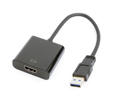 Gembird A-USB3-HDMI-02 USB HDMI Zwart kabeladapter/verloopstukje