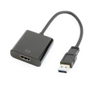 Gembird A-USB3-HDMI-02 USB HDMI Zwart kabeladapter/verloopstukje - thumbnail