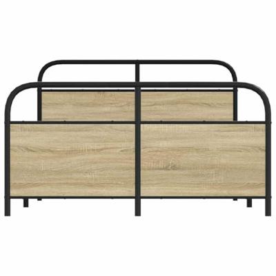 Bedframe zonder matras metaal sonoma eikenkleurig 140x190 cm