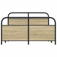 Bedframe zonder matras metaal sonoma eikenkleurig 140x190 cm - thumbnail