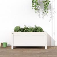 Plantenbak 82,5x40x39 cm massief grenenhout wit - thumbnail