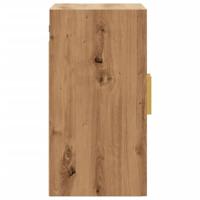 Wandkast 60x31x60 cm bewerkt hout artisanaal eikenkleurig - thumbnail