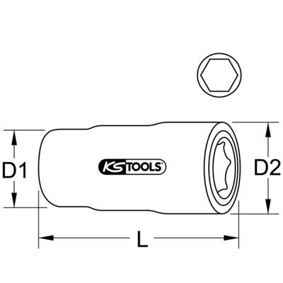 KS Tools 1171223 117.1223 Verwisselbare kop 23 mm