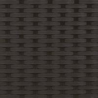 Tuinbank 2-zits met voetenbanken poly rattan zwart - thumbnail