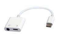Gembird GMB Audio USB-C naar 3.5 mm audio adapterkabel, wit - thumbnail
