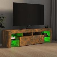 Tv-meubel LED-verlichting 140x36,5x40 cm gerookt eikenkleurig - thumbnail