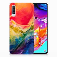Hoesje maken Samsung Galaxy A70 Watercolor Dark - thumbnail