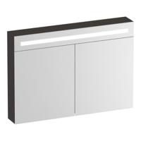 Brauer Promise Deluxe Spiegelkast - 100 cm - met Verlichting - 2 Dubbelzijdige Spiegeldeuren - Timber Anthracite - thumbnail