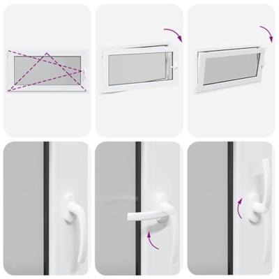 Kelderraam RISOR 110x50 cm draaikiep-draai DIN links wit Kelderraam RISOR 110x50 cm draaikiep-draai DIN links wit