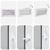 Kelderraam RISOR 110x50 cm draaikiep-draai DIN links wit - thumbnail