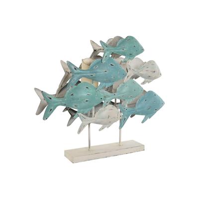 Decoratieve figuren Home ESPRIT Mediterrane Vissen 60 x 15 x 53 cm