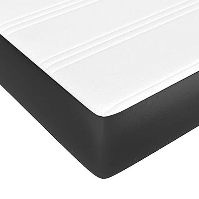 Pocketveringmatras medium 120x200x20 cm kunstleer zwart