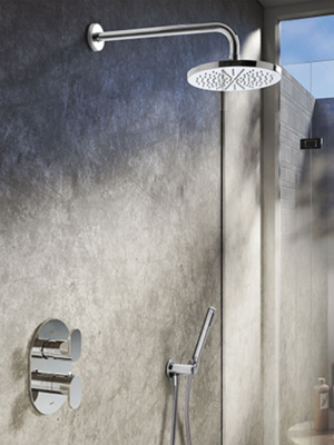 Hotbath Get Together IBS5AGN inbouwdouche met 3s handdouche en glijstang geborsteld nikkel