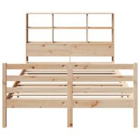 Bed met boekenkast zonder matras massief grenenhout 140x200 cm - thumbnail
