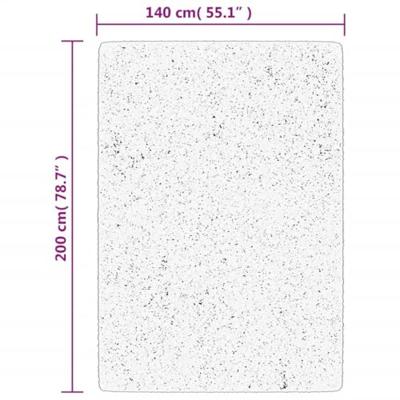 Vloerkleed shaggy hoogpolig modern 140x200 cm zwart en crme Vloerkleed shaggy hoogpolig modern 140x200 cm zwart en crme