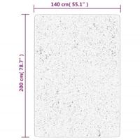 Vloerkleed laagpolig zacht en wasbaar 140x200 cm zandkleurig - thumbnail