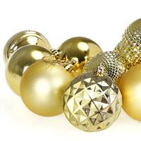 Kerstboom decoraties - Set van 66 - goudkleurig - thumbnail
