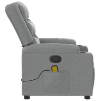 Massagestoel verstelbaar stof lichtgrijs - thumbnail