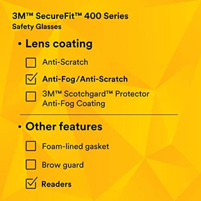 3M SecureFit SF420AF Veiligheidsbril Met anti-condens coating, Met anti-kras coating Groen, Zwart EN 166 DIN 166