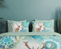 HIP Dekbedovertrek "mandala&apos;s, bloemen en een hert" - Multi - (240x200/220 cm) - Katoen Satijn - thumbnail