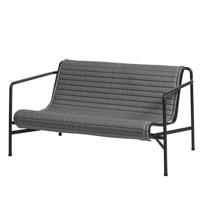 HAY Palissade Kussen Gewatteerd Loungebank Antraciet - thumbnail
