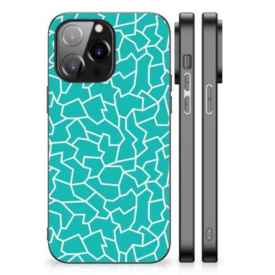 iPhone 14 Pro Max Leuk Telefoonhoesje Cracks Blue