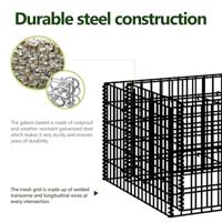 VidaXL Gabion plantenbak verhoogd 270x90x50 cm staal - thumbnail