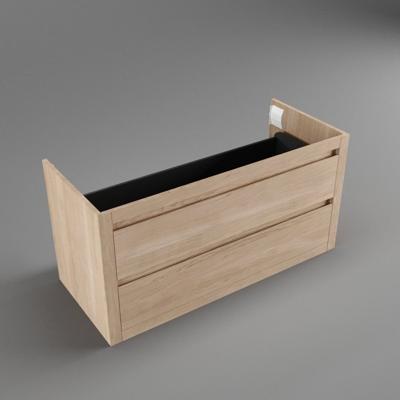 Forzalaqua Gela Onderkast 100x51x50cm met 2 Lades Greeploos Smoke Massief Eiken Forzalaqua Gela Onderkast 100x51x50cm met 2 Lades Greeploos Smoke Massief Eiken