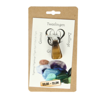 Steengoed Sterrenbeeldsteen hanger tweelingen 1 Stuks - thumbnail