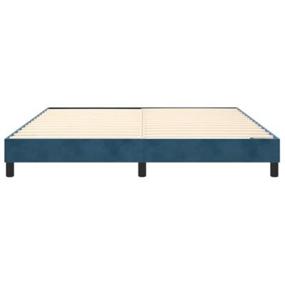 Boxspring bed 160x200 cm fluweel donkerblauw