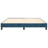 Boxspringframe fluweel donkerblauw 160x200 cm - thumbnail