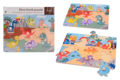 Joueco dino knopjespuzzel 2 ass