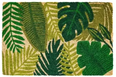 Deurmat ruco print green leaves Deurmat ruco print green leaves